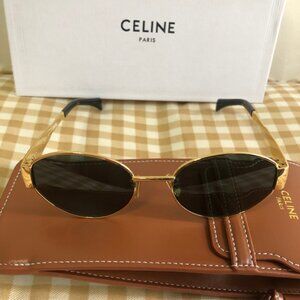 CELINE Sunglasses Triomphe Metal Oval